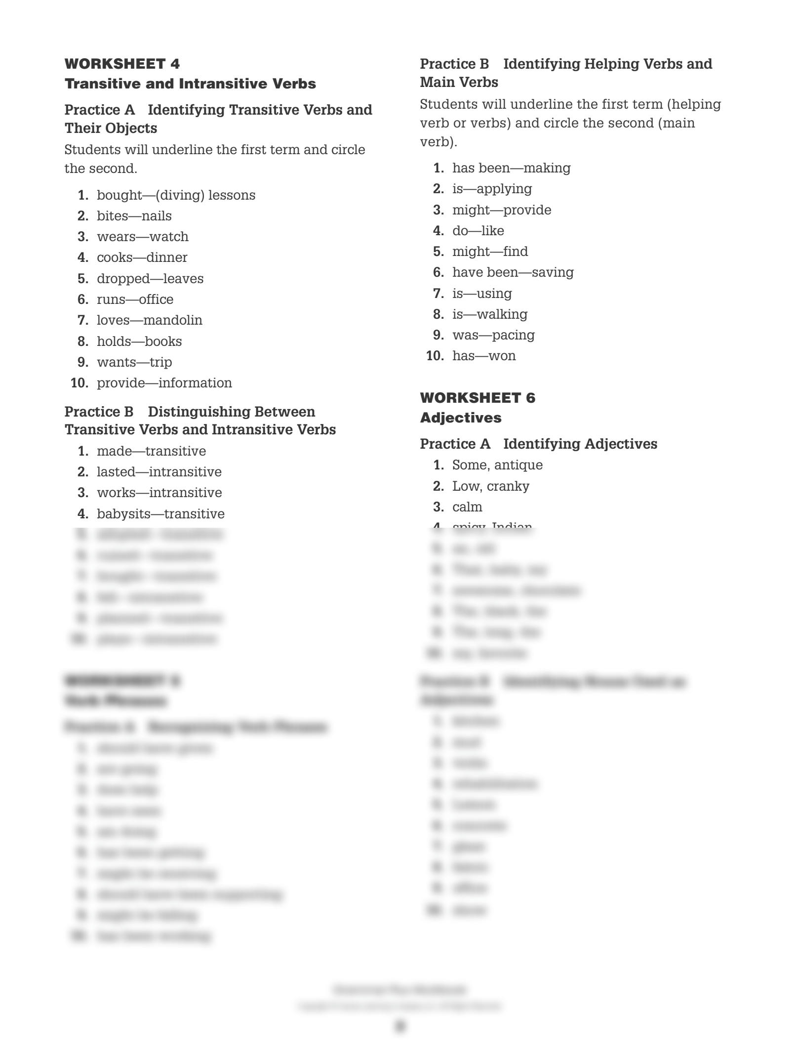 SOLUTION Grammar Woekbook Ans Studypool