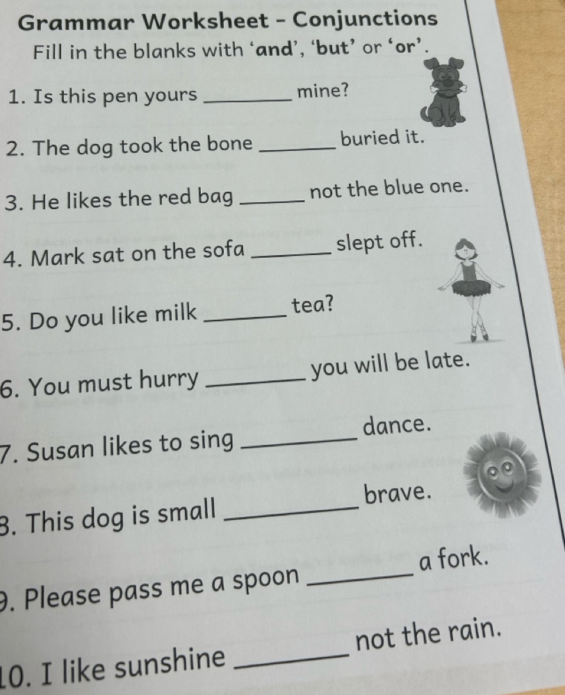 Solved Grammar Worksheet Conjunctions Fill In The Blanks With Solved Grammar Worksheet Conjunctions Fill In The Blanks With