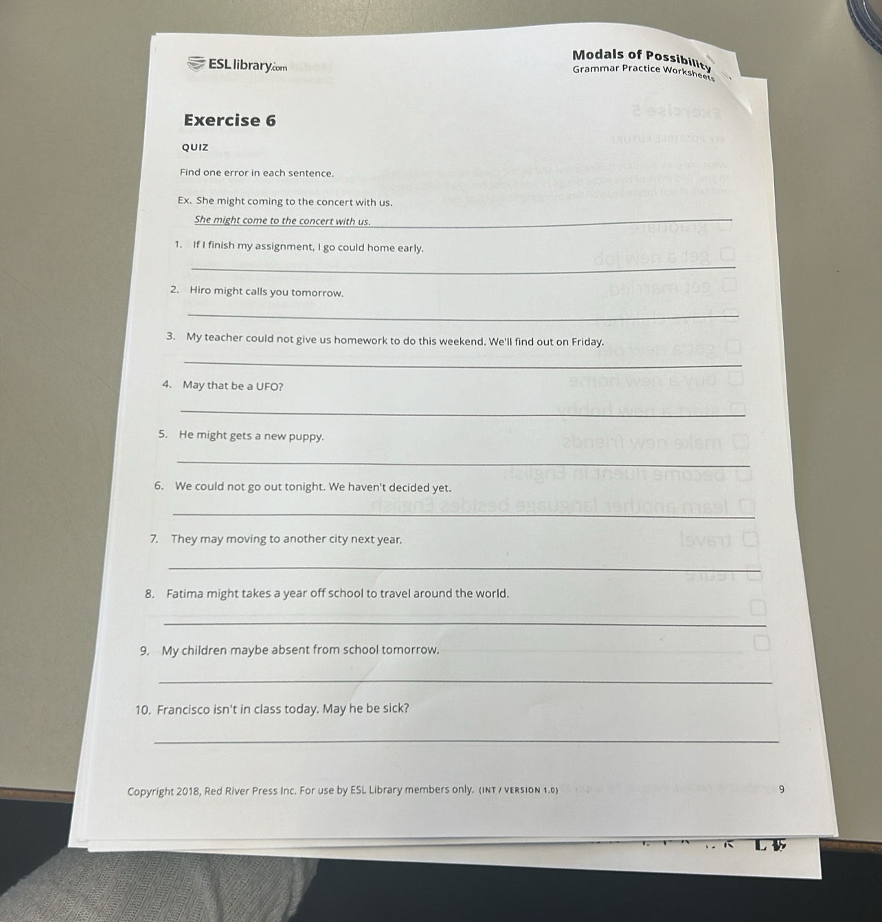 Esl Library Grammar Practice Worksheets Answers Esl Library Grammar Practice Worksheets Answers