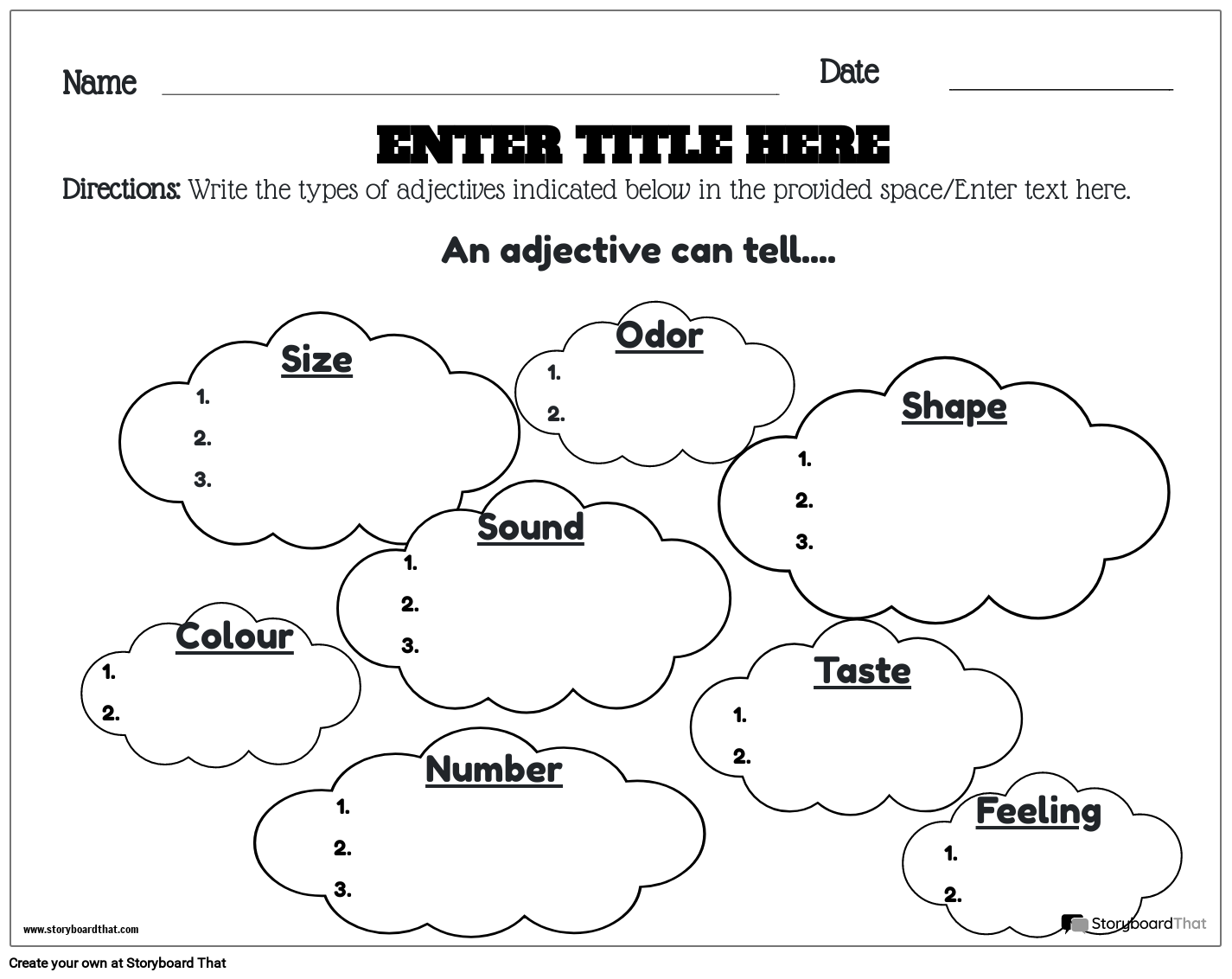 High School Grammar Worksheets Adjectives