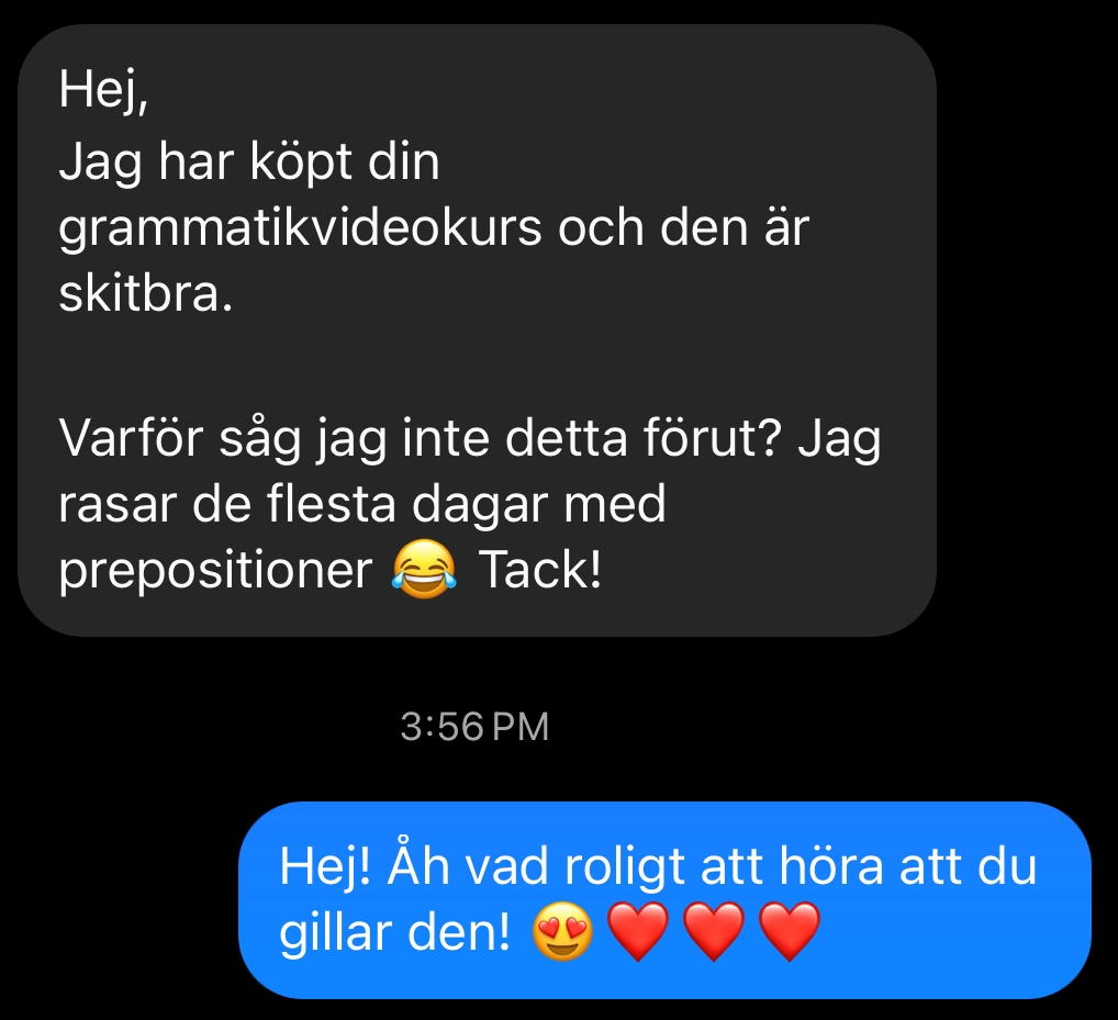 Swedish Grammar Worksheets