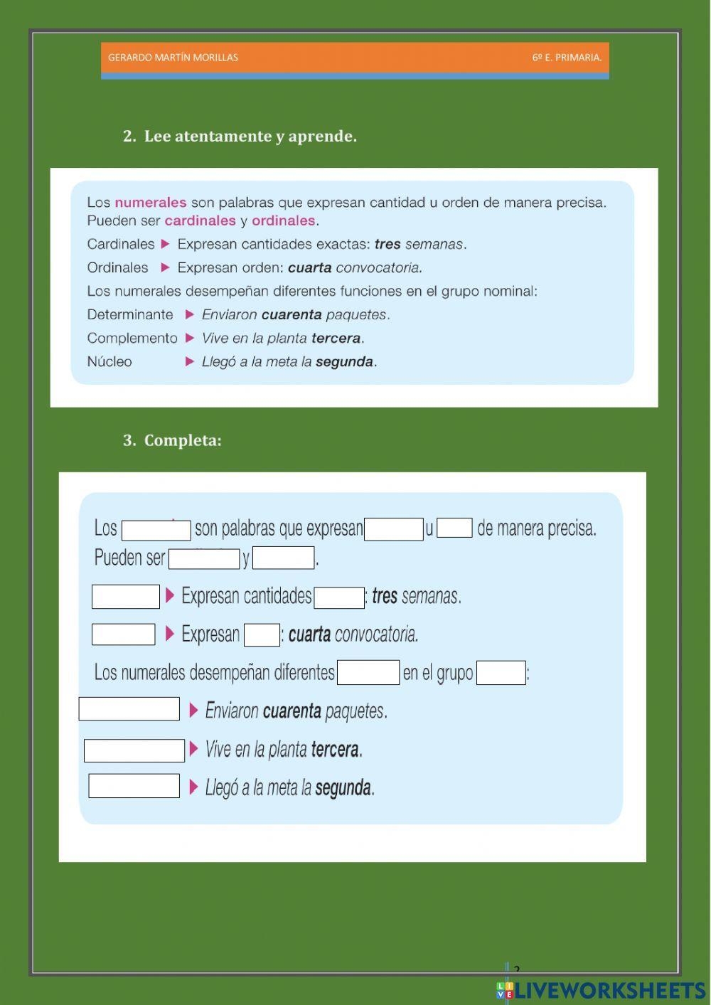 Taller De Gram Free Interactive Worksheets 2196337 Taller De Gram Free Interactive Worksheets 2196337