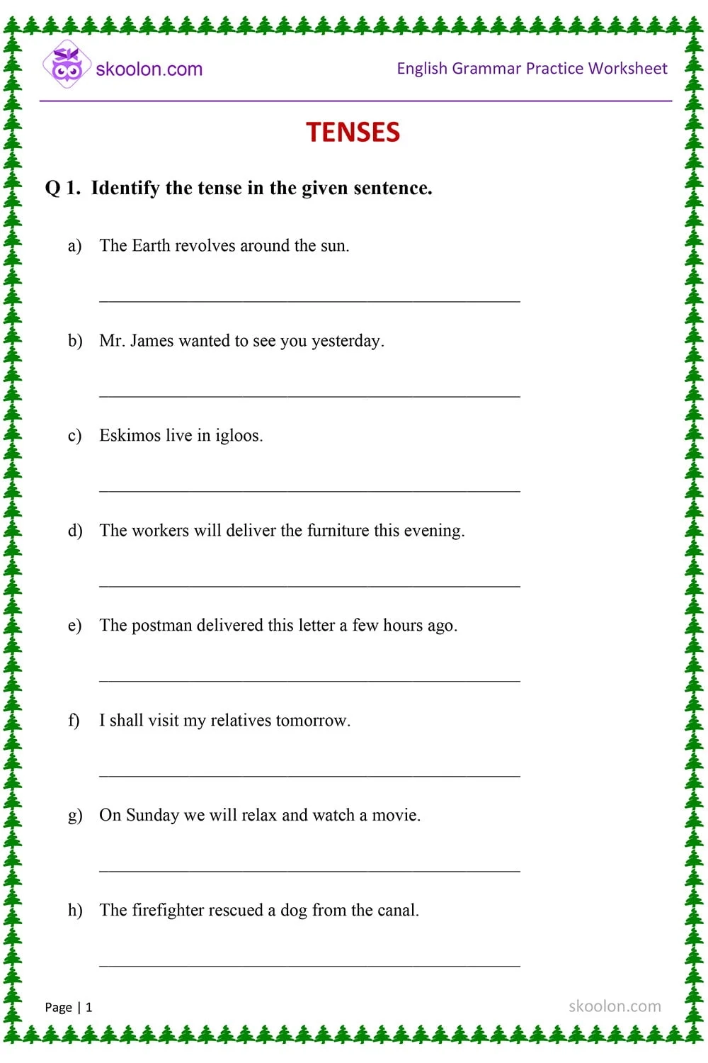 4th Grade Grammar Worksheets Pdf