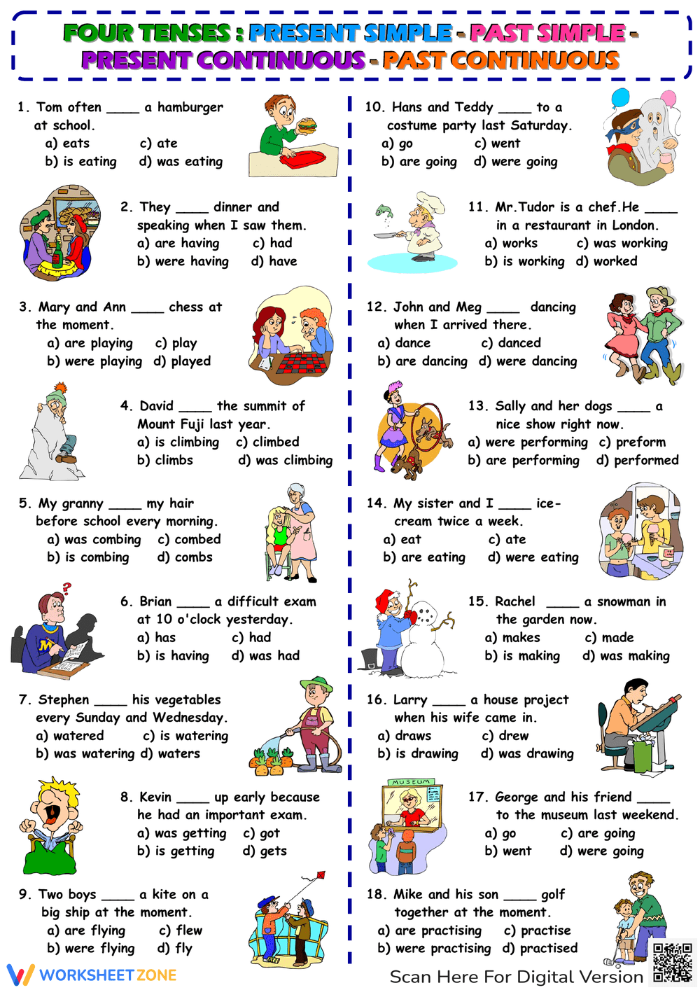 Grammar Tenses Worksheets Grammar Tenses Worksheets