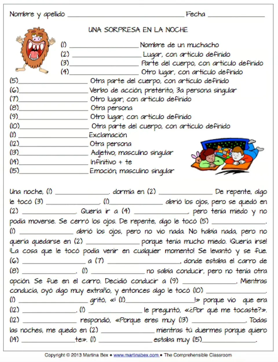 The Comprehensible Classroom Mad Libs For Comprehensible Input