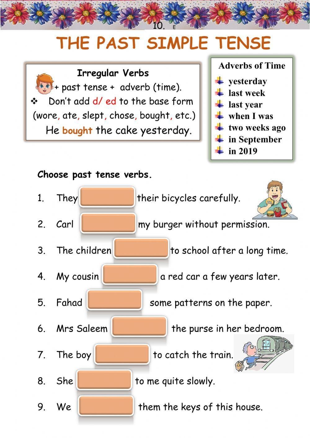 The Past Simple Free Interactive Worksheets 397395