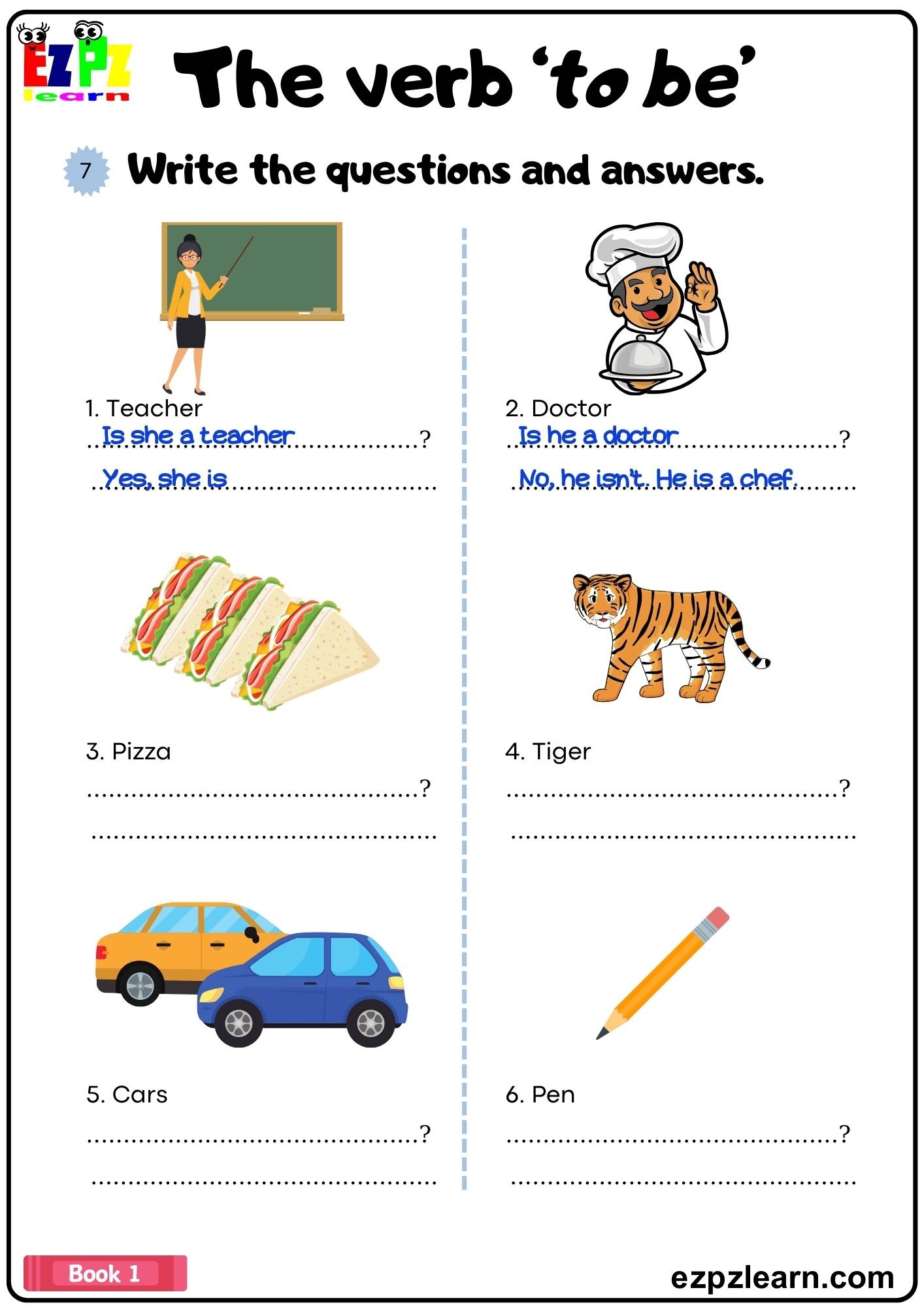 Verb To Be Grammar Worksheet