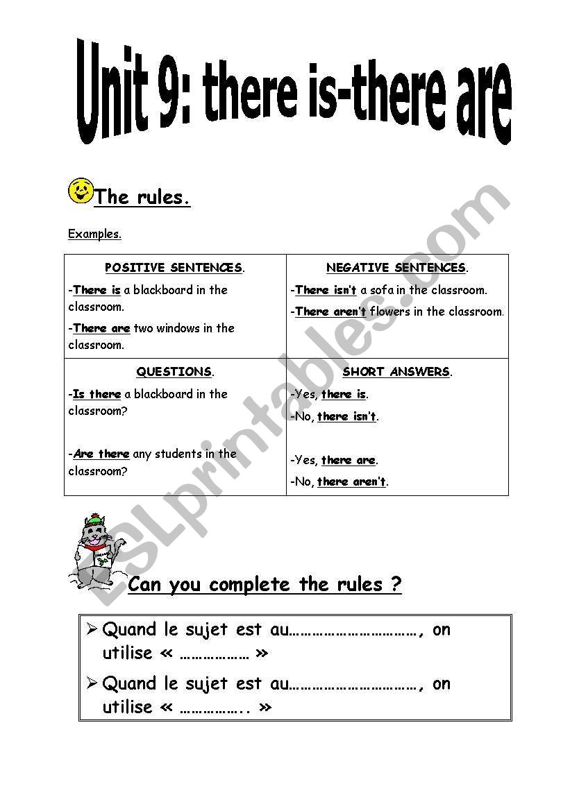 Grammar Worksheet There Is There Are