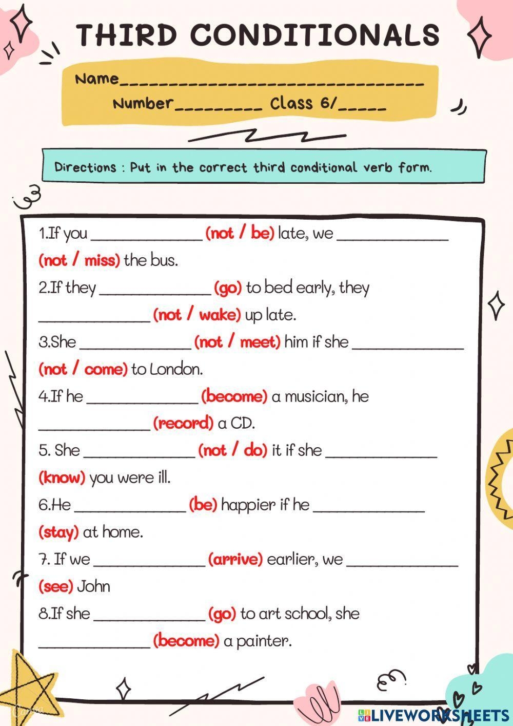 Third Condition Free Interactive Worksheets 1701028 Third Condition Free Interactive Worksheets 1701028