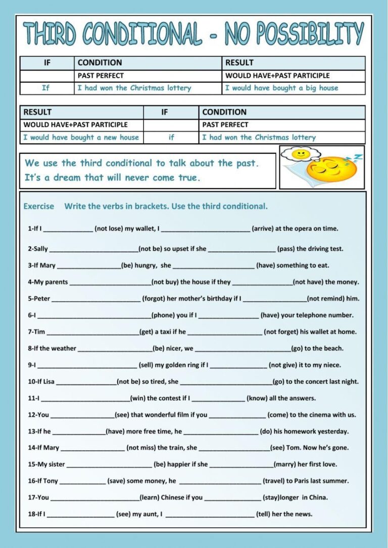 Third Condition Free Interactive Worksheets 44707