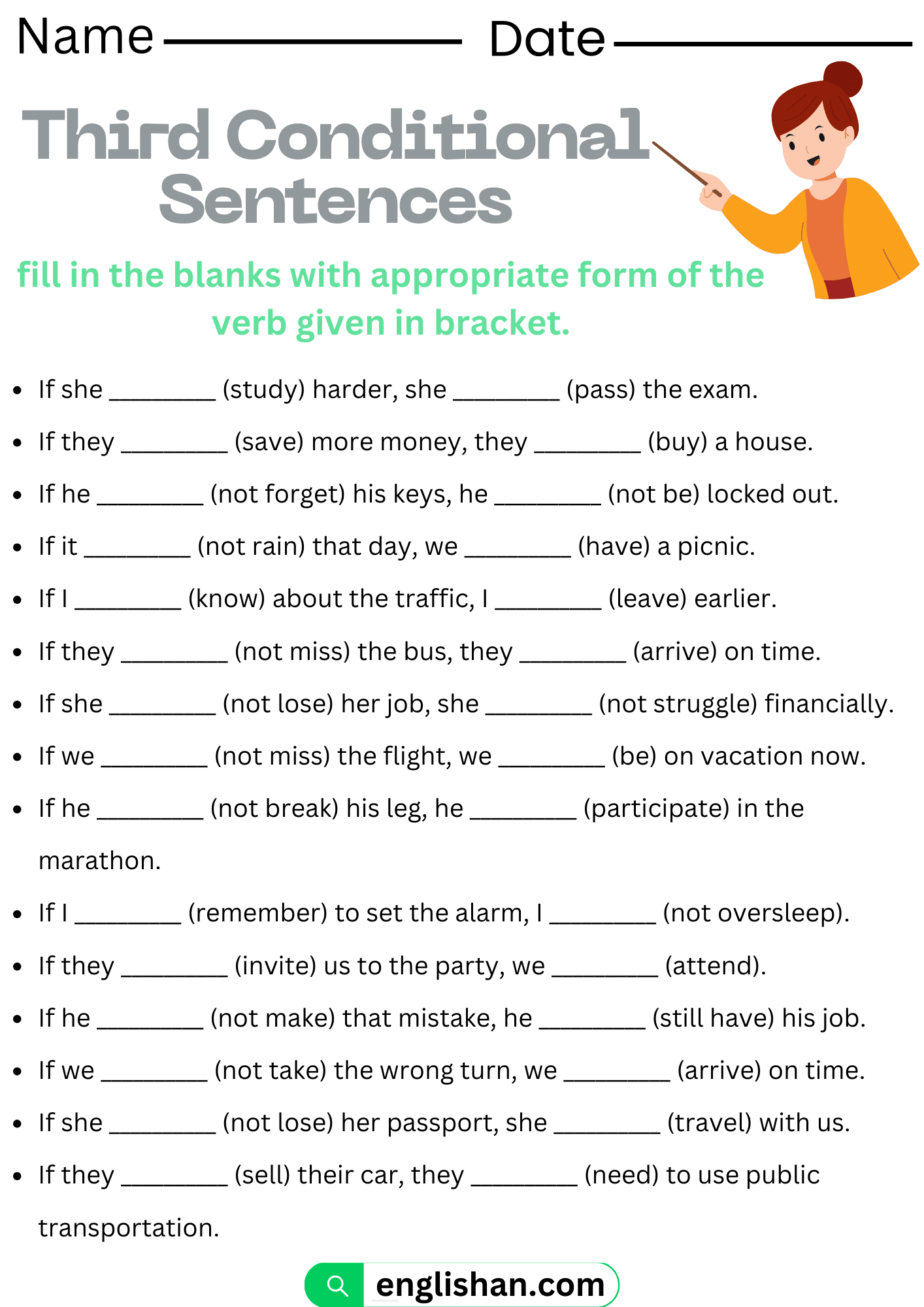 Third Conditional Worksheets And Exercises With Answers Third Conditional Worksheets And Exercises With Answers