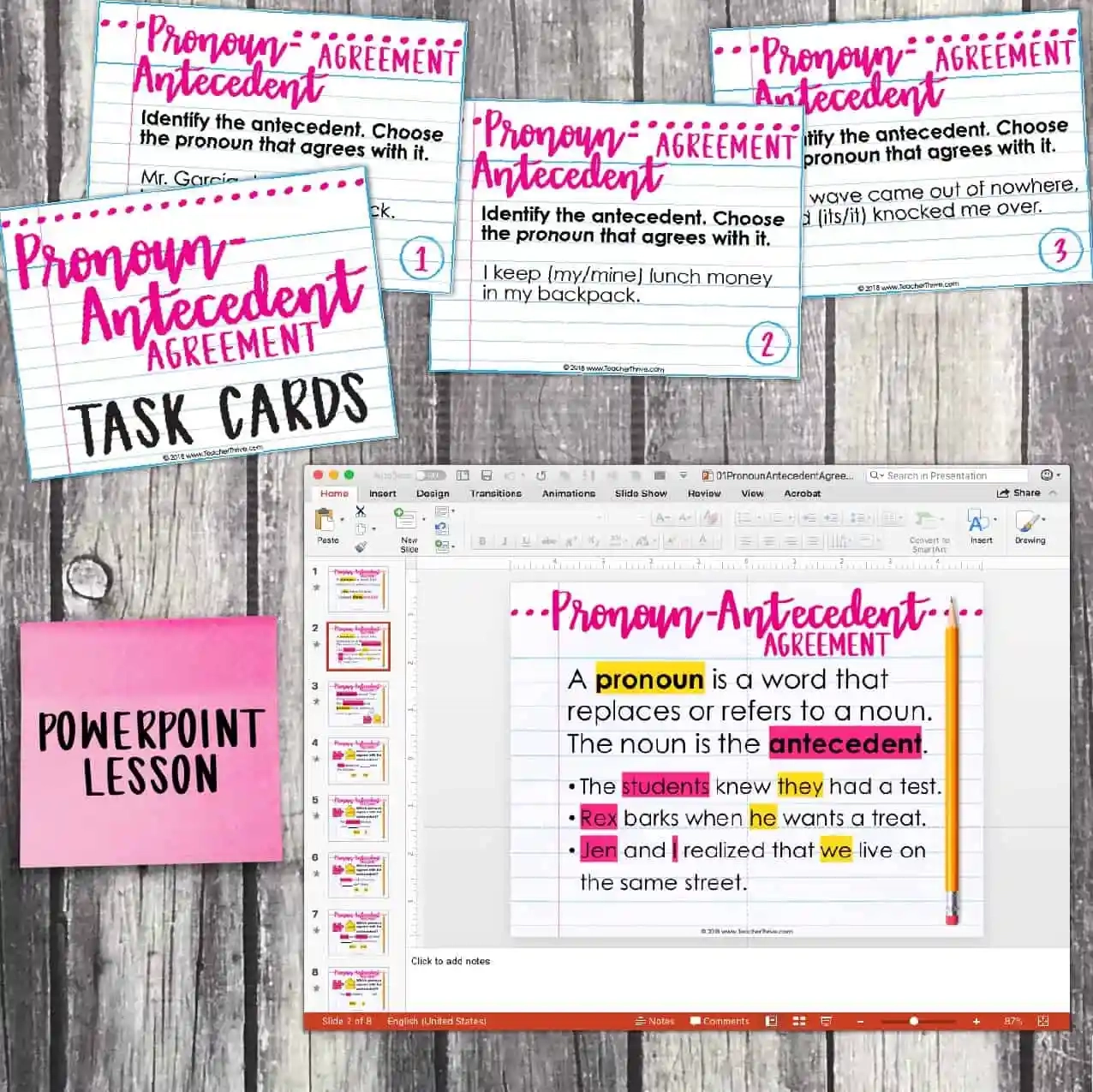 Third Grade Grammar Pronoun Antecedent Agreement Teacher Thrive Third Grade Grammar Pronoun Antecedent Agreement Teacher Thrive