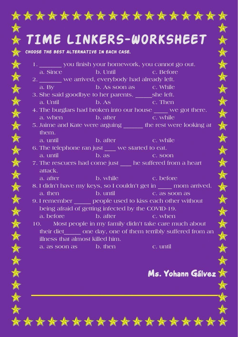 Time Linkers Free Interactive Worksheets 409023