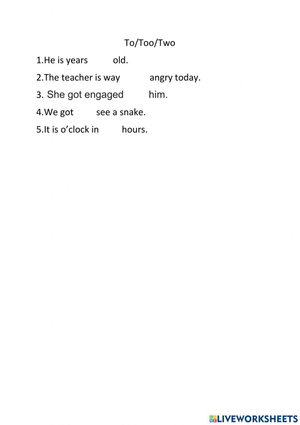 To Too Two Free Interactive Worksheets 1526270 To Too Two Free Interactive Worksheets 1526270