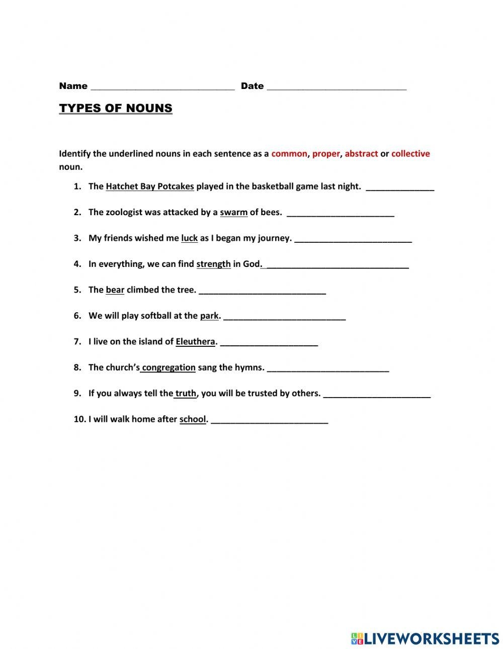 Types Of Nouns Free Interactive Worksheets 1466910 Types Of Nouns Free Interactive Worksheets 1466910