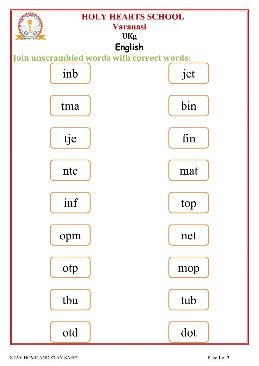 Ukg Grammar Worksheet Ukg Grammar Worksheet