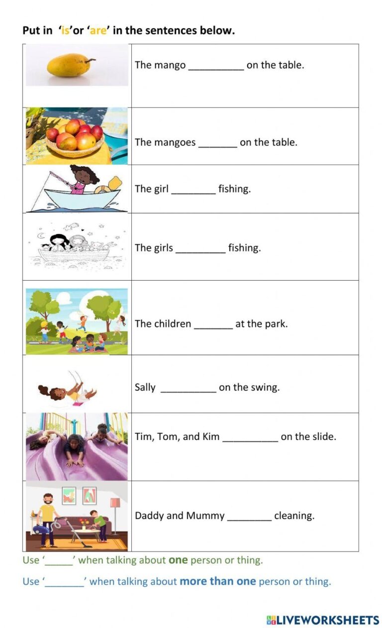Using is Or Free Interactive Worksheets 2219090