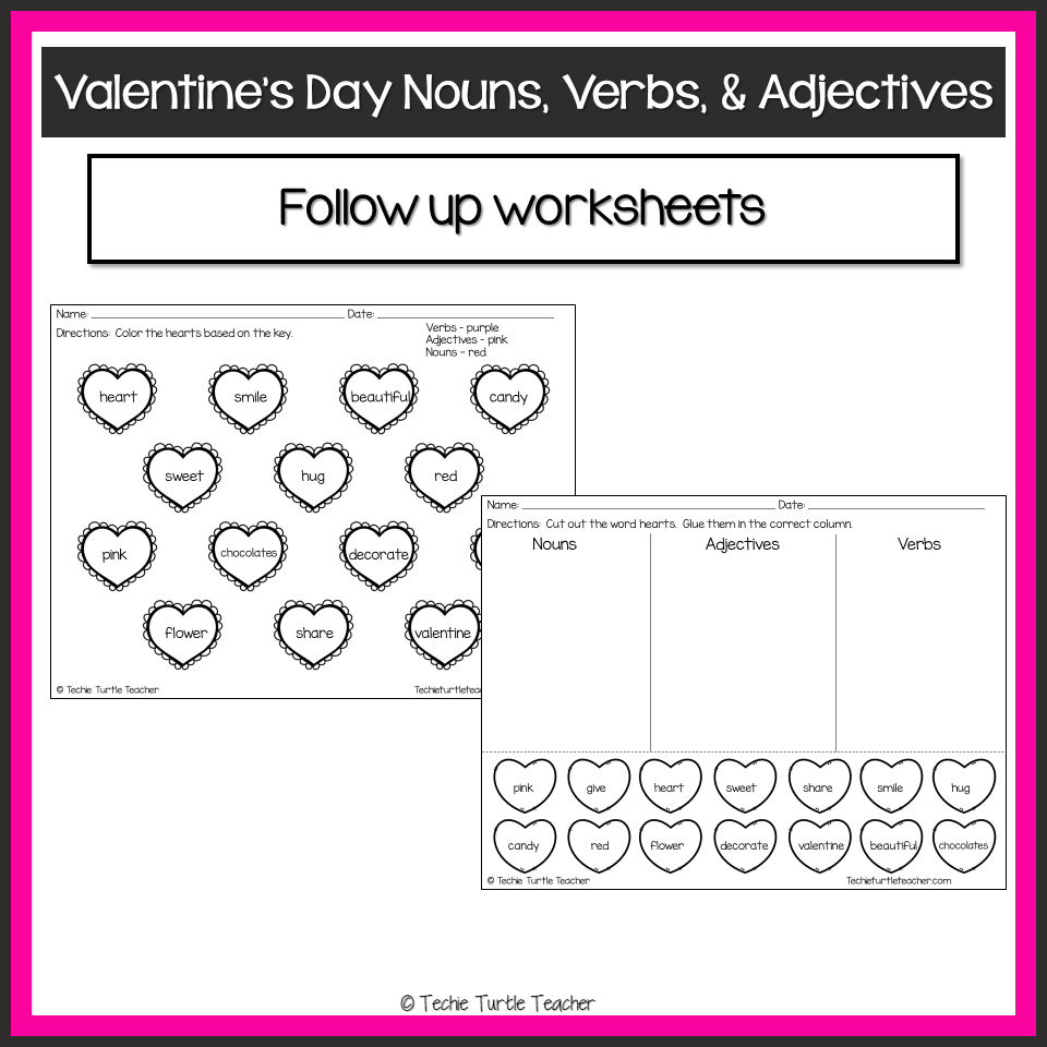 Valentine's Day Grammar Worksheets