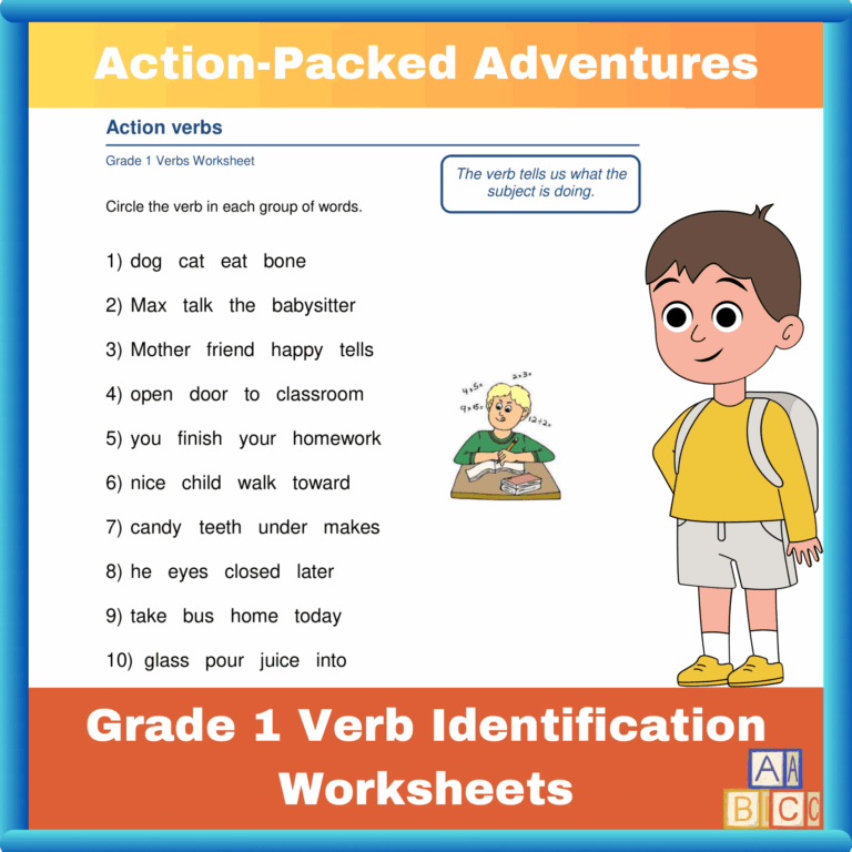 Verb Adventures A Grammar Journey For Grade 1 Made By Teachers