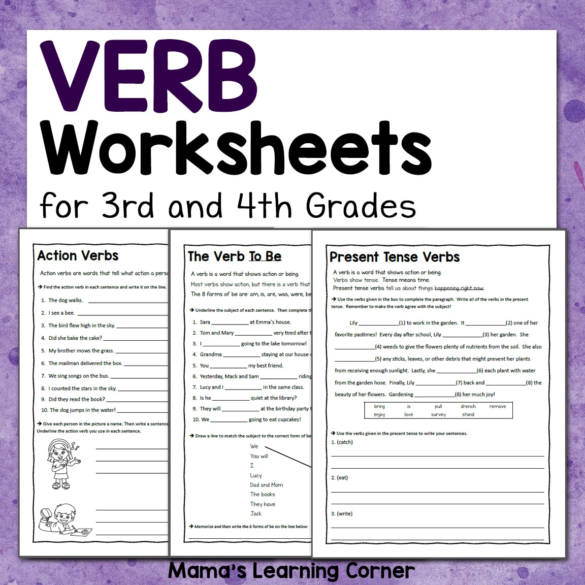 Grammar Verb Tense Worksheets