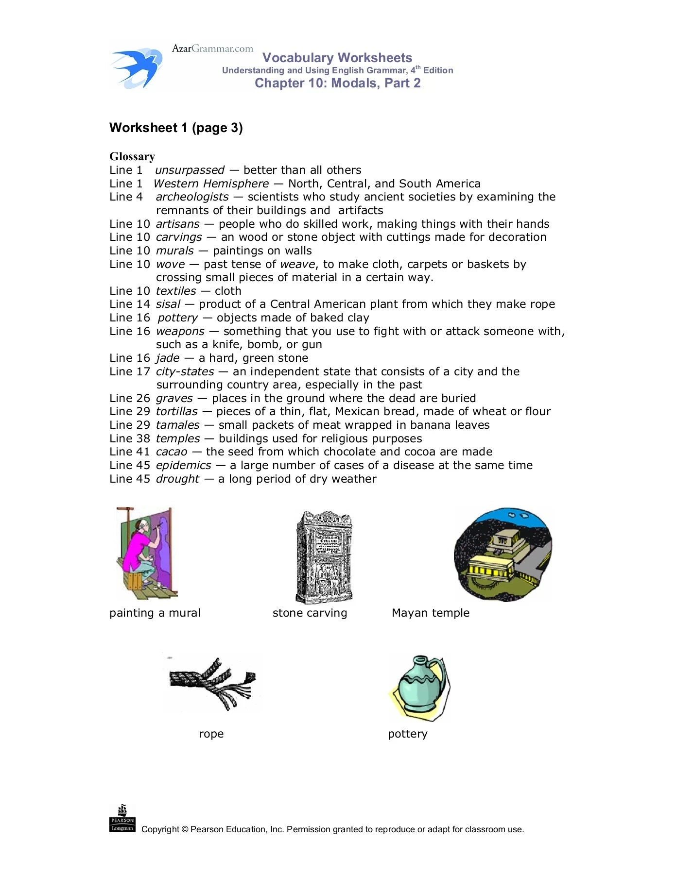 Vocabulary Worksheets AzarGrammar Vocabulary Worksheets AzarGrammar