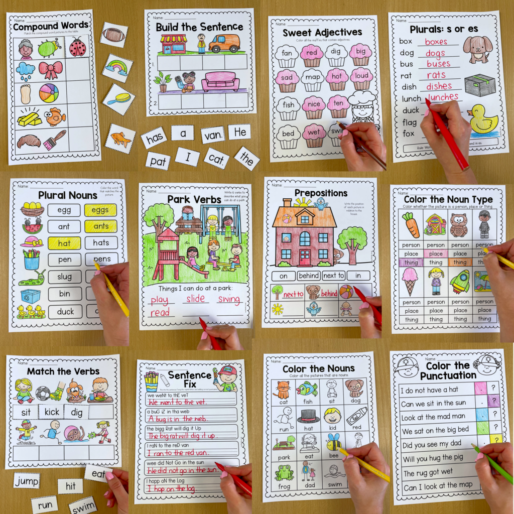 Literacy Basics Grammar Worksheets
