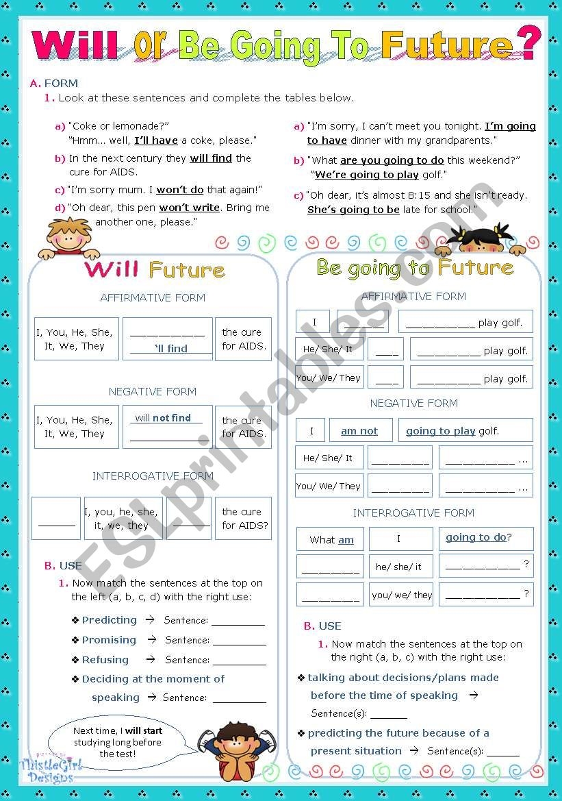 Will Or Be Going To Future An Inductive Approach ESL Worksheet By Mena22 Will Or Be Going To Future An Inductive Approach ESL Worksheet By Mena22
