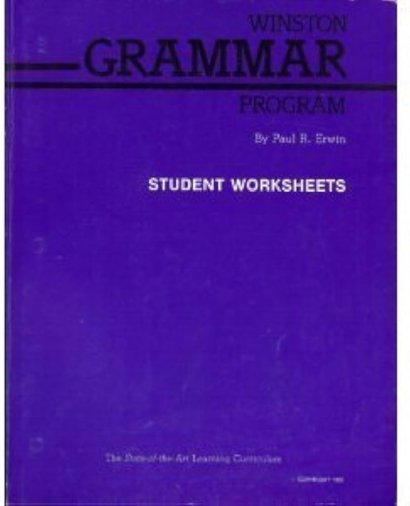 Winston Grammar Program Advanced Student Worksheets Paul R Erwin 9780913717080 Amazon Books Winston Grammar Program Advanced Student Worksheets Paul R Erwin 9780913717080 Amazon Books