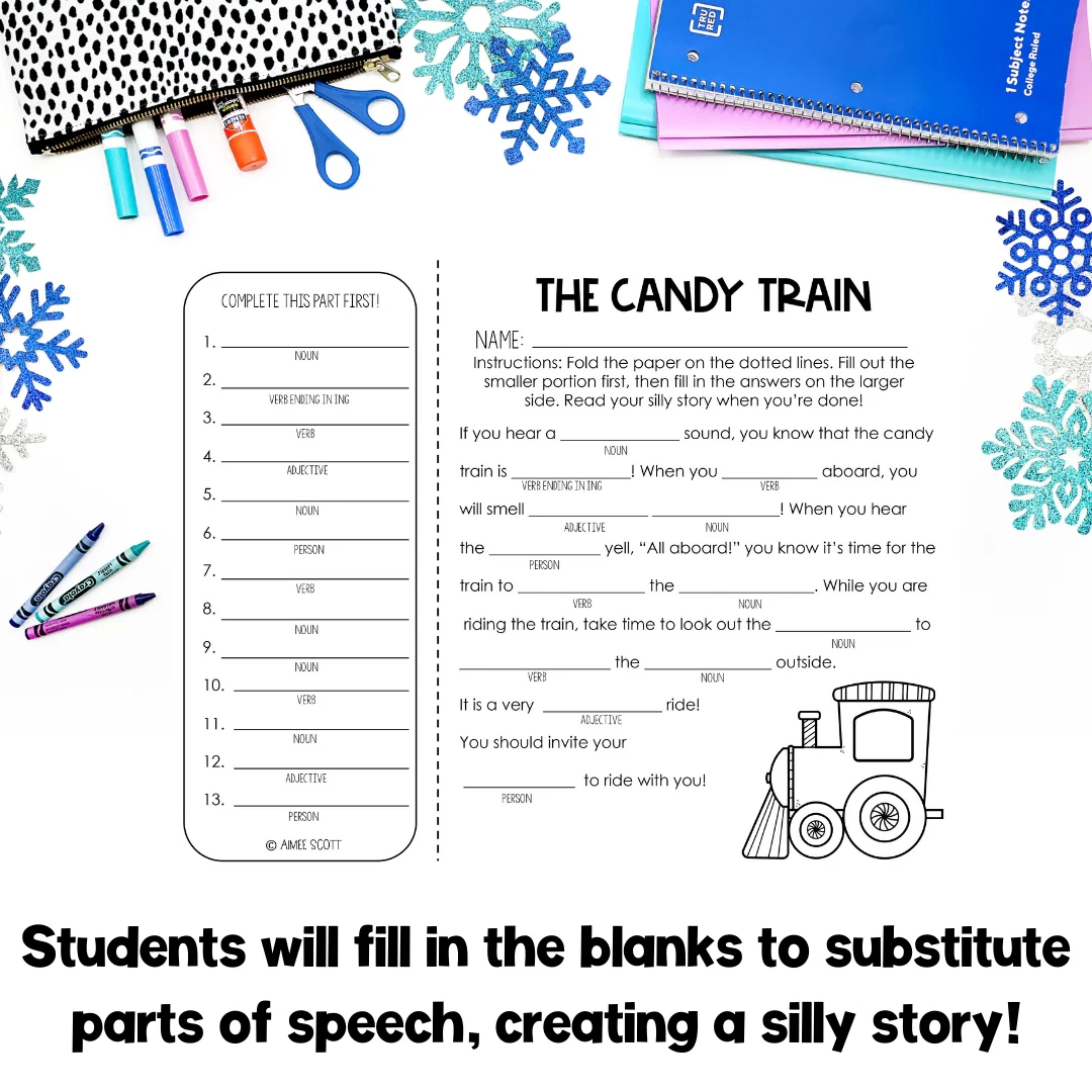 Mad Libs Grammar Worksheet