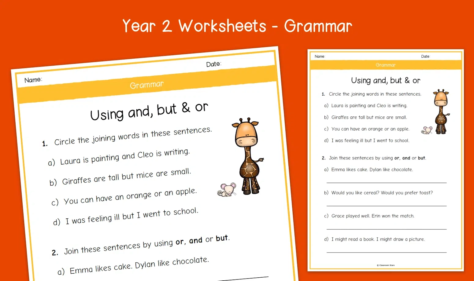 Year 2 English Grammar Worksheets Year 2 English Grammar Worksheets