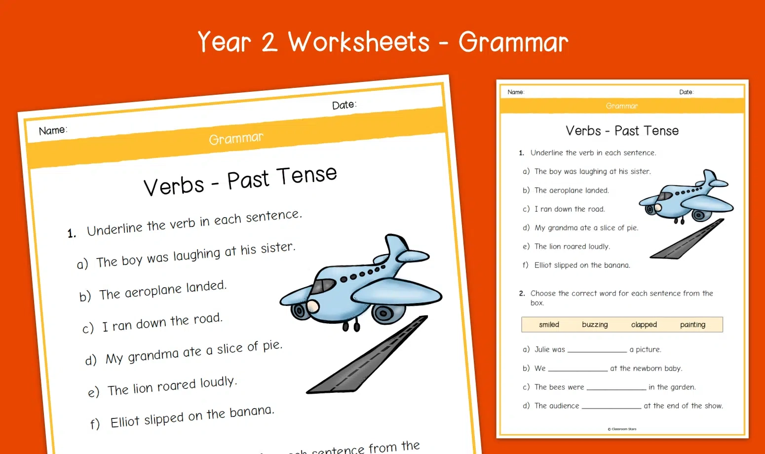 Year 2 Verbs In The Past Tense Worksheets KS1 Grammar Primary English
