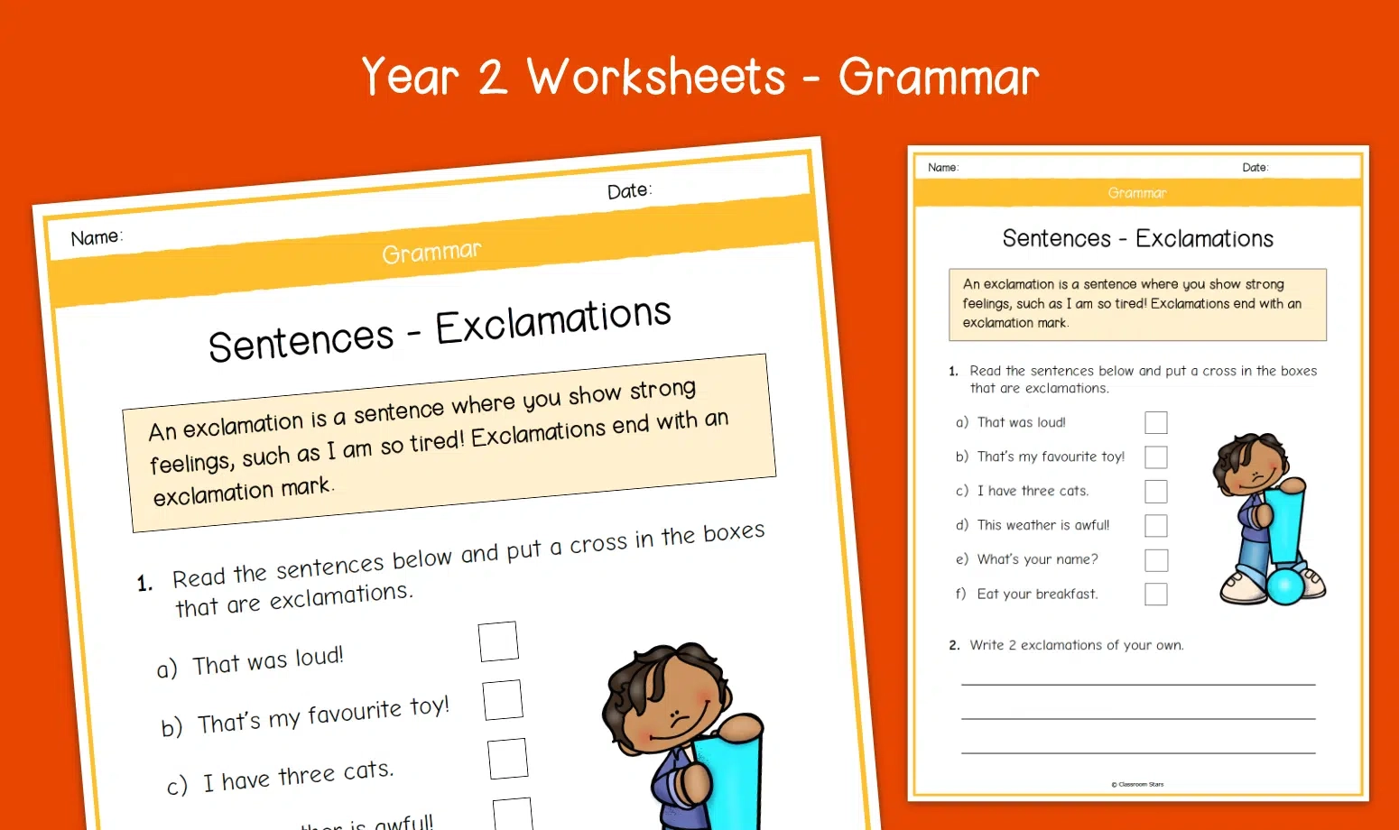 Year 2 Grammar Worksheets Year 2 Grammar Worksheets