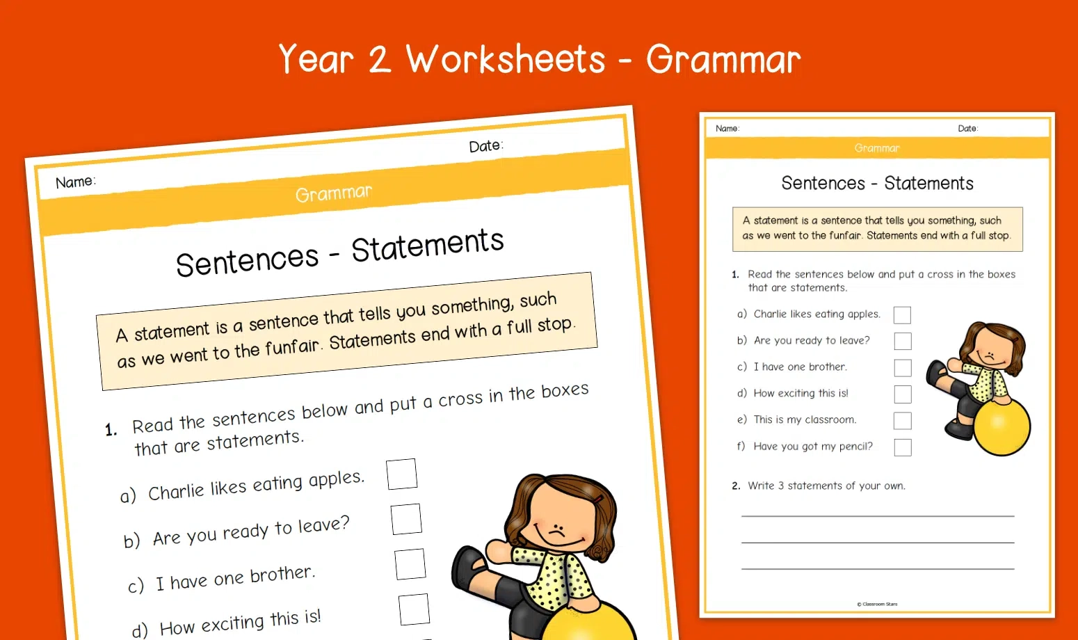 Grammar Sentences Worksheets