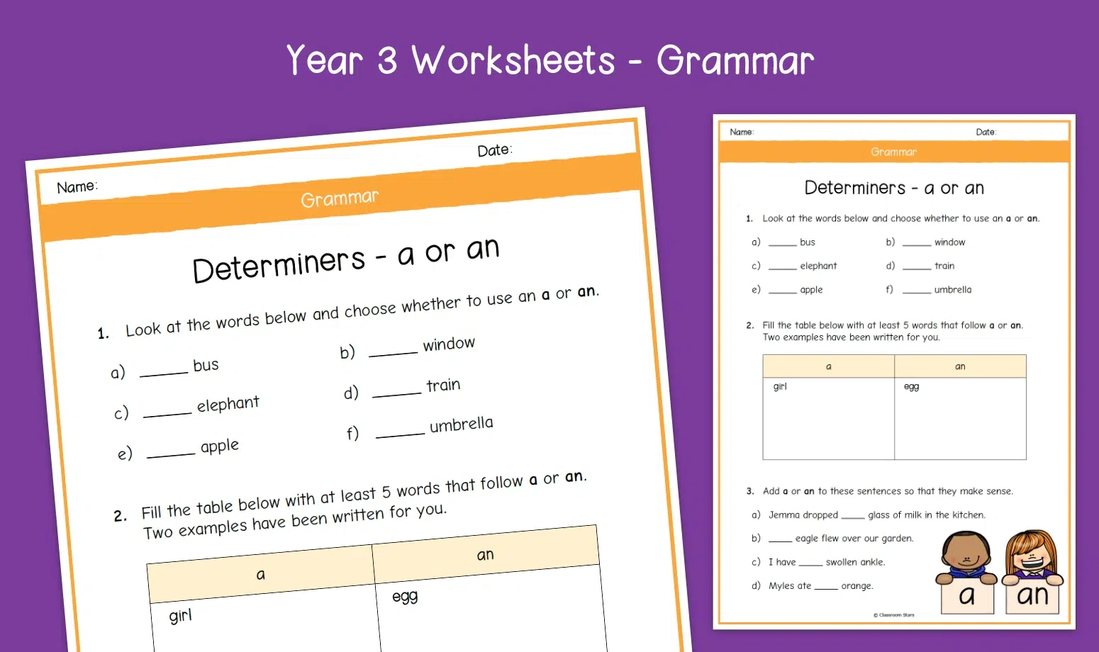 Determiners In Grammar Worksheets Determiners In Grammar Worksheets