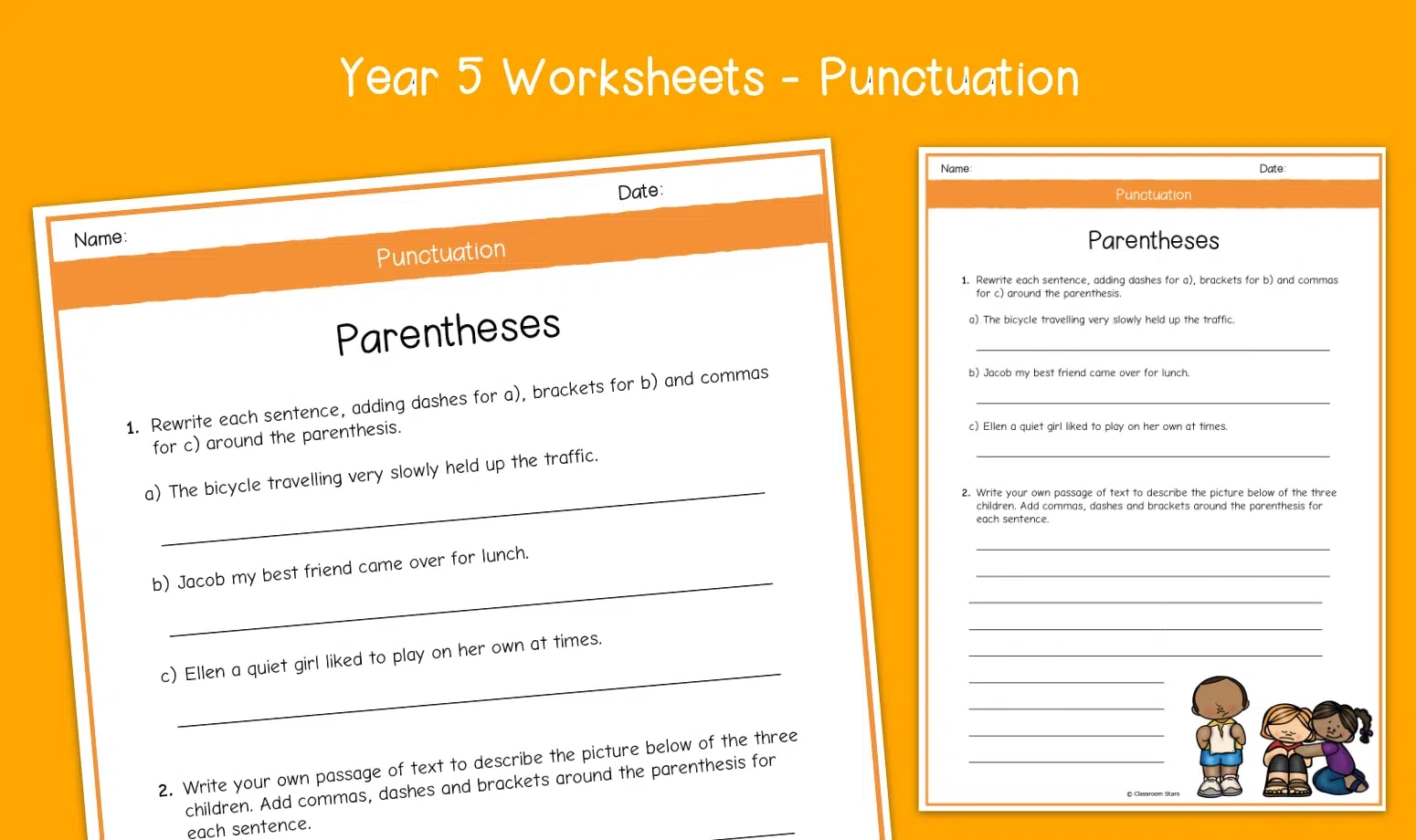 Year 5 Parentheses Worksheets KS2 Punctuation Primary English Year 5 Parentheses Worksheets KS2 Punctuation Primary English